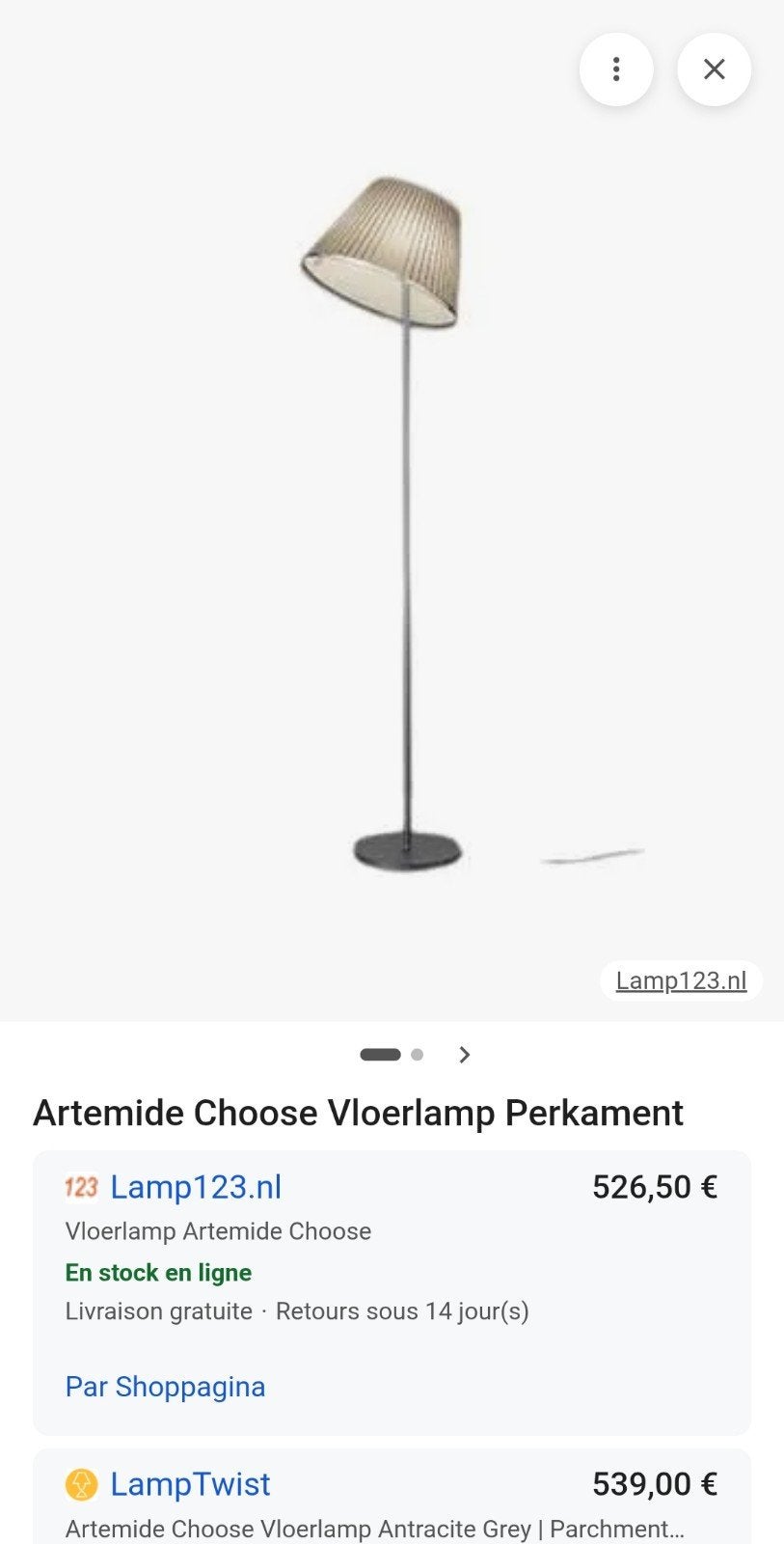 Lampadaire Artemide, Maison & Meubles, Lampes | Lampadaires, Enlèvement ou Envoi