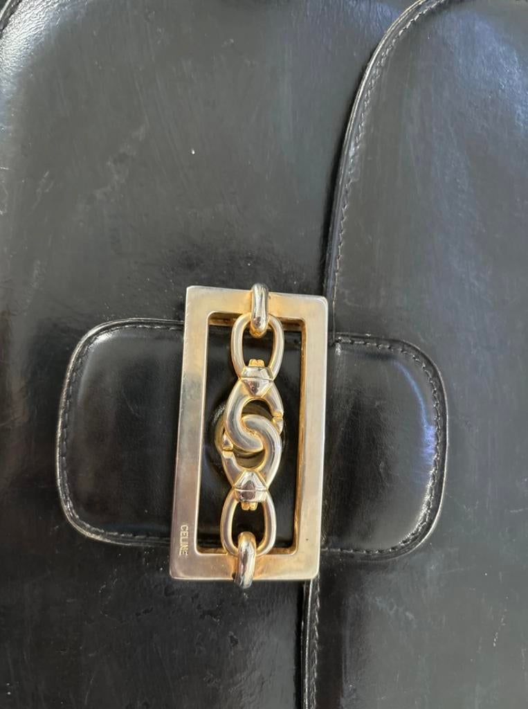 Celine Tas, Ophalen of Verzenden, Gebruikt, Zwart, Leer
