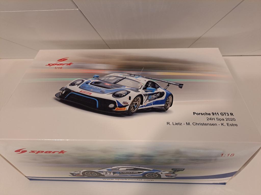 Porsche 911 GT3 R 1:18 Spark 24H Spa 2020, Ophalen of Verzenden, Nieuw, Auto, Overige merken