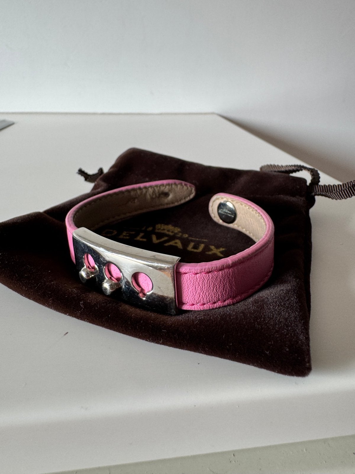 Armband delvaux roze, Ophalen of Verzenden, Zo goed als nieuw, Roze, Handtas