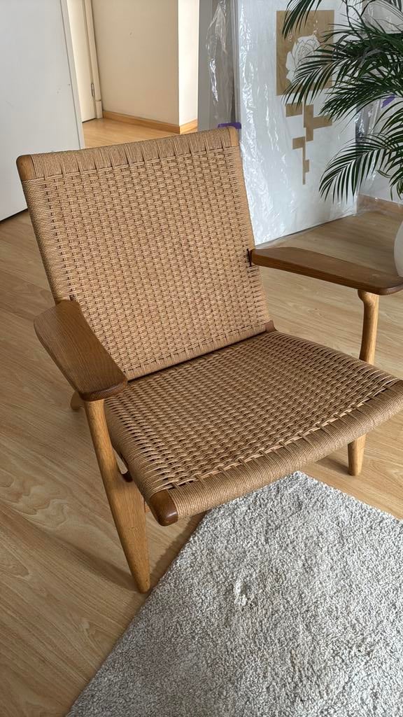 Fauteuil danois CH25 Carl Hansen & Søn, Huis en Inrichting, Ophalen, Gebruikt
