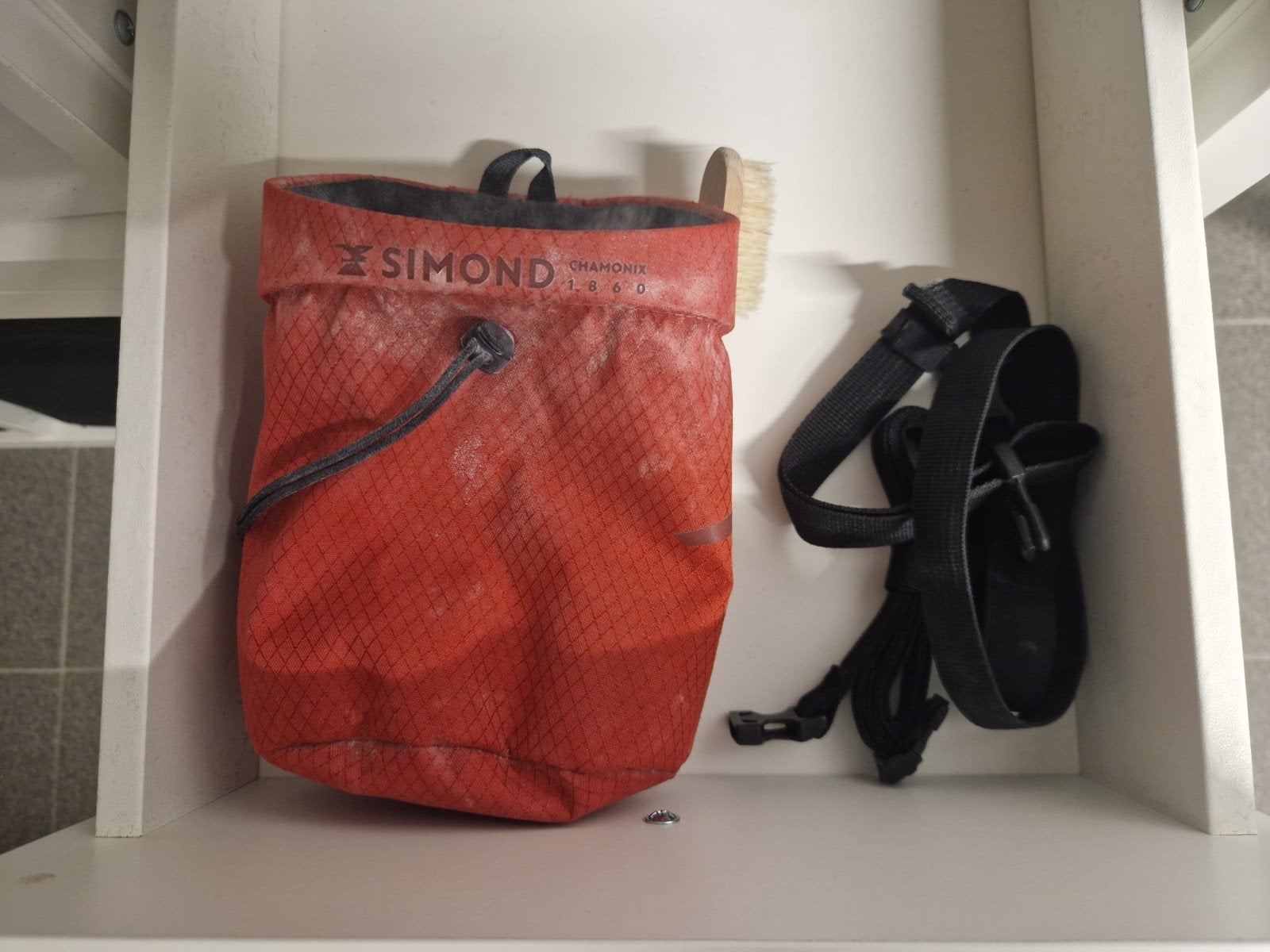 Simond pofzak met borstel, Sport en Fitness, Ophalen, Gebruikt, Klimsport-accessoire