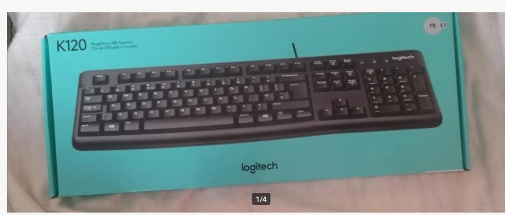 Logitech clavier K120 neuf azerty, Informatique & Logiciels, Claviers, Logitech, Azerty, Enlèvement, Filaire