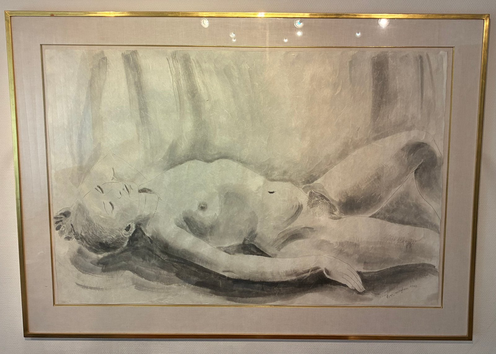 Francine Van Mieghem- Tekening Oost Indische inkt, Antiek en Kunst, Ophalen, Tekening