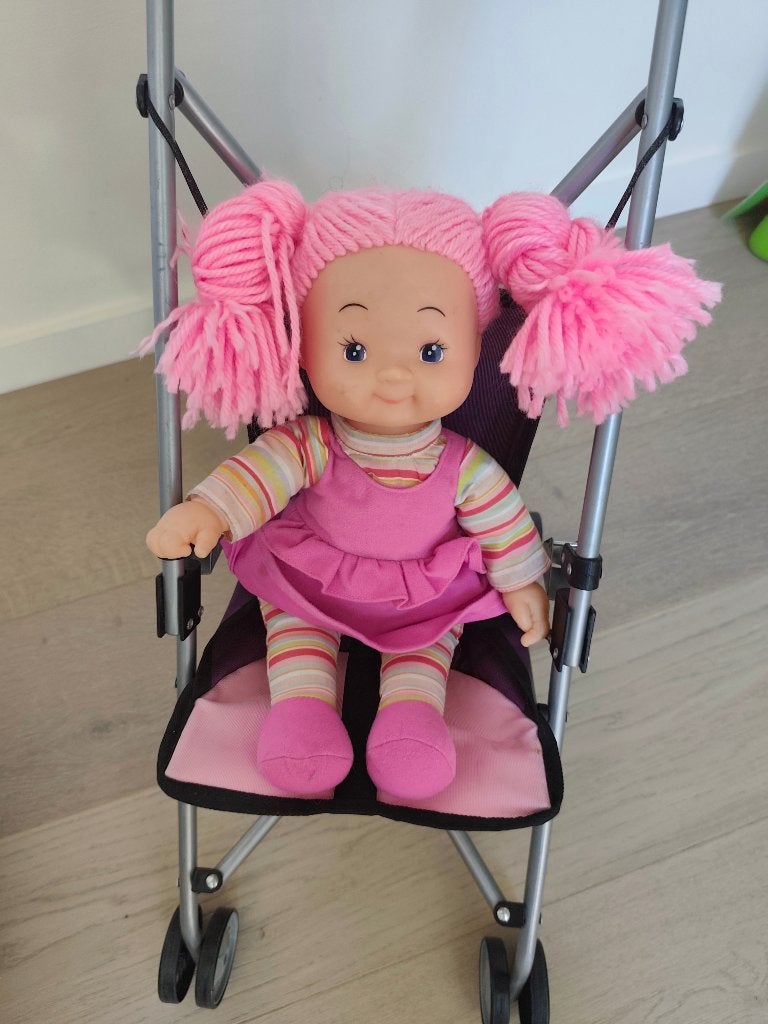 Speelgoed buggy met pop, Kinderen en Baby's, Ophalen, Zo goed als nieuw, Babypop