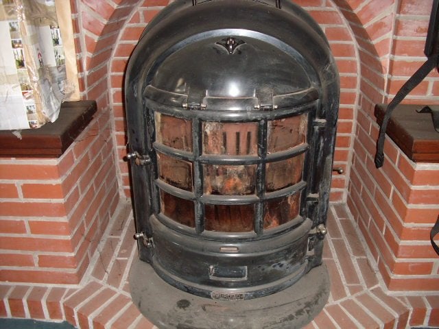 Klassieke Surdiac gietijzeren kolenkachel / houtkachel, Ophalen, Gebruikt, Overige brandstoffen, Vrijstaand