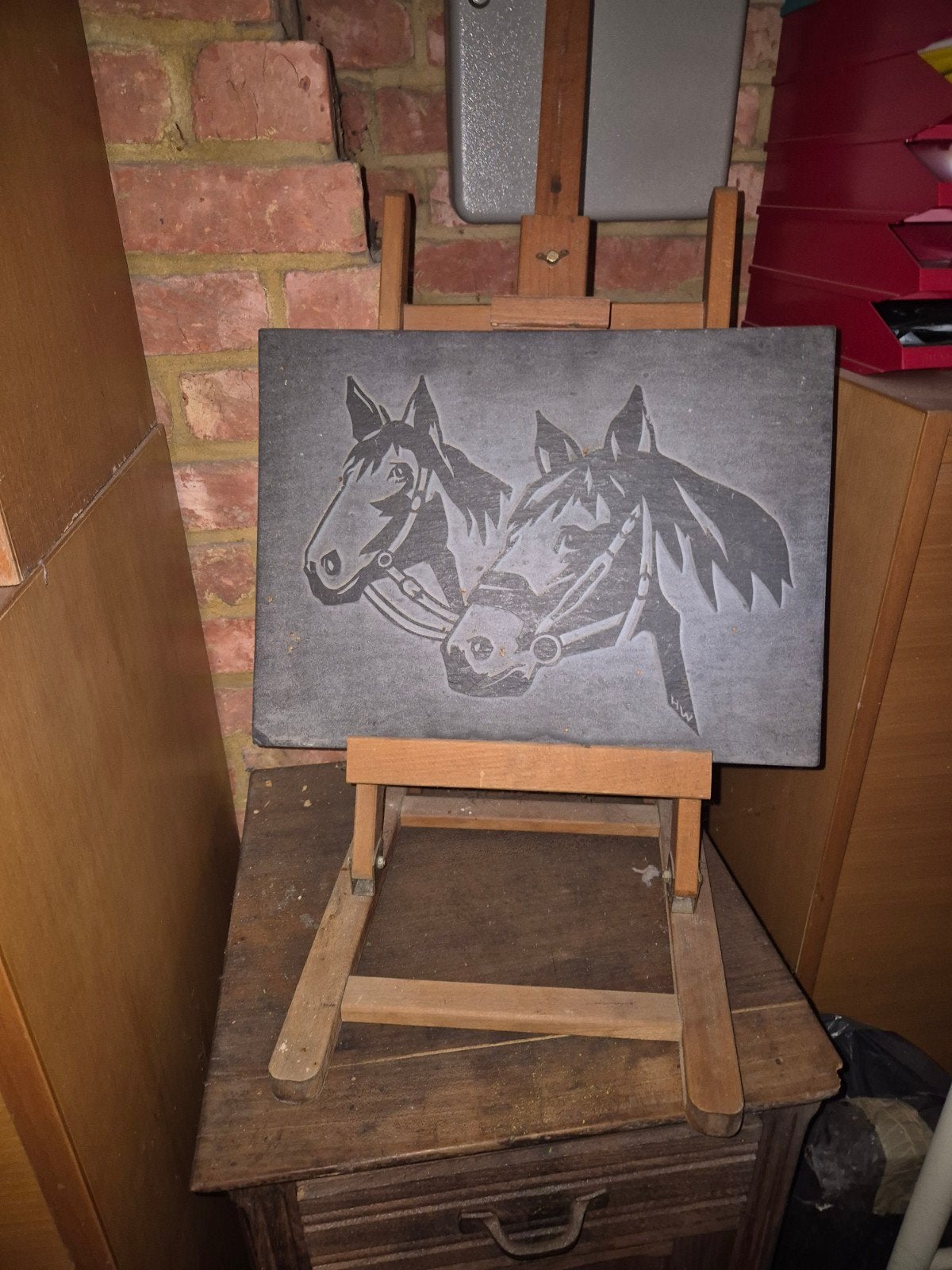 gravure chevaux, Enlèvement, Utilisé