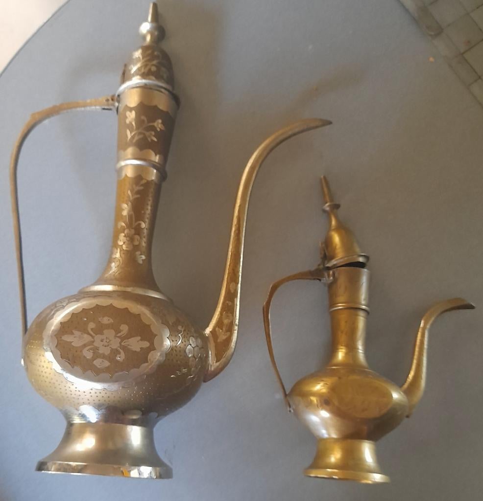 2 verseuse vintage Indes cuivre ancien, Enlèvement ou Envoi, Cuivre