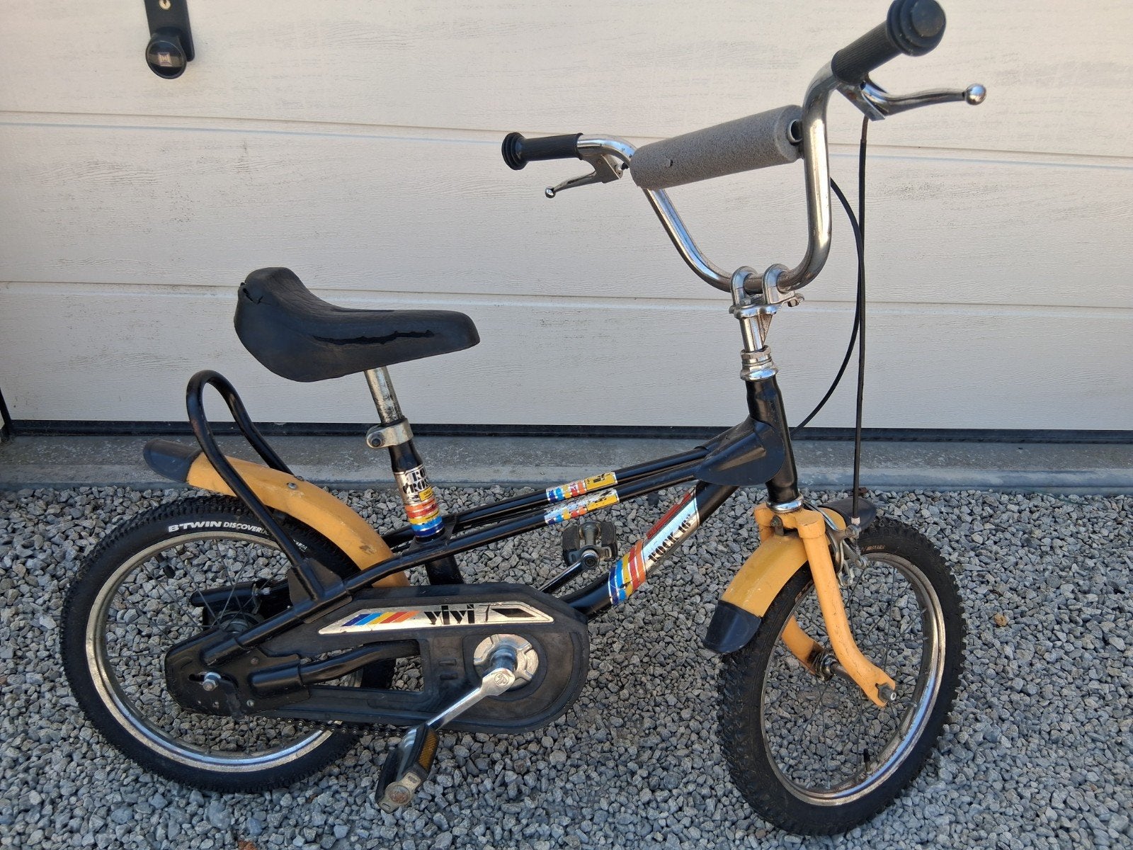 Retro kinderfiets 16 inch, Fietsen en Brommers, Fietsen | Kinderfietsjes, Ophalen, Gebruikt, Velgrem, 16 tot 20 inch