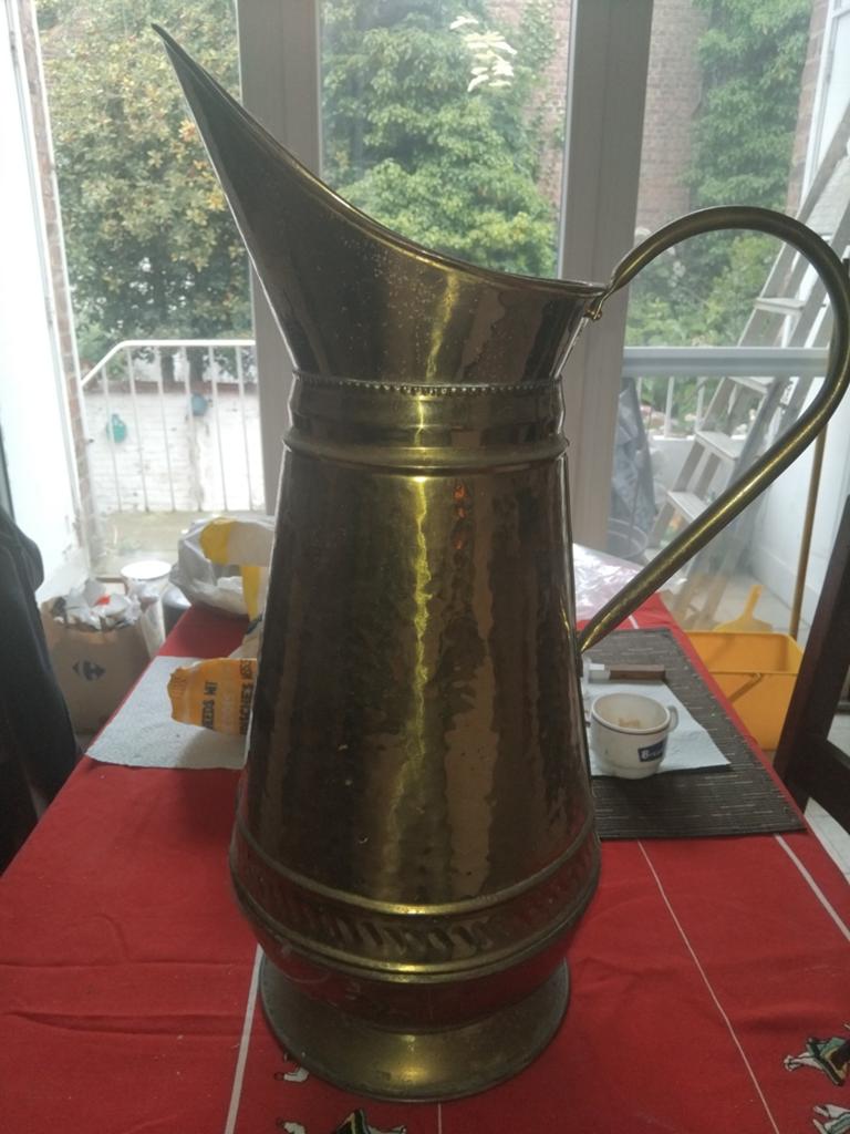Pichet ancien en cuivre martelé, Antiquités & Art, Cuivre