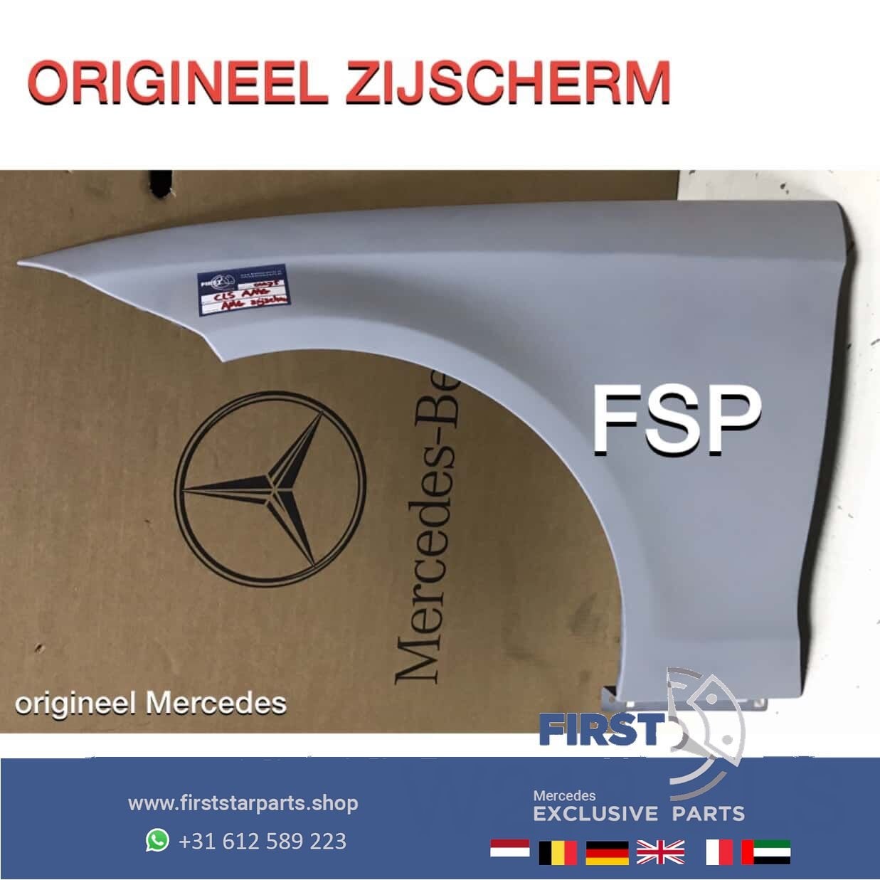 W218 C218 CLS ZIJSCHERM SET LINKS + RECHTS SCHERM Mercedes O, Auto-onderdelen, Gebruikt, -, Ophalen of Verzenden, Spatbord
