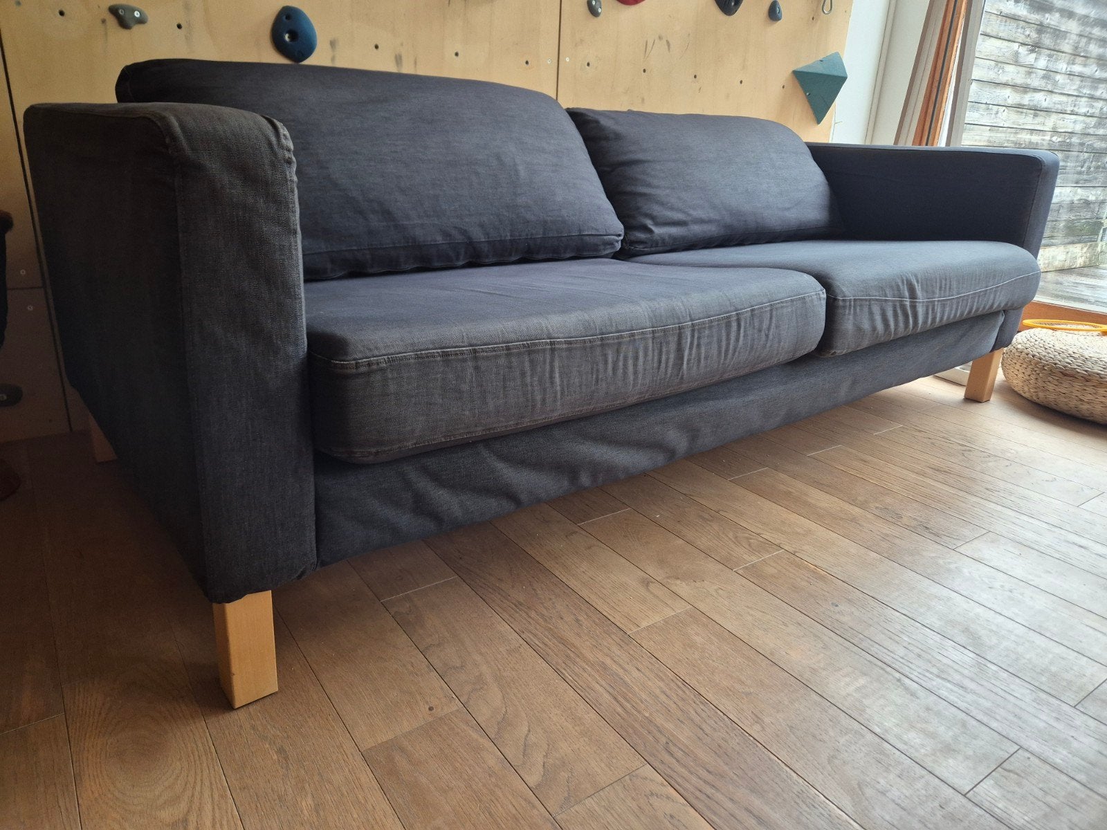 Zetel (3-zit) +-2m03 - 90cm (63 hoog, Huis en Inrichting, Zetels | Zetels, Ophalen