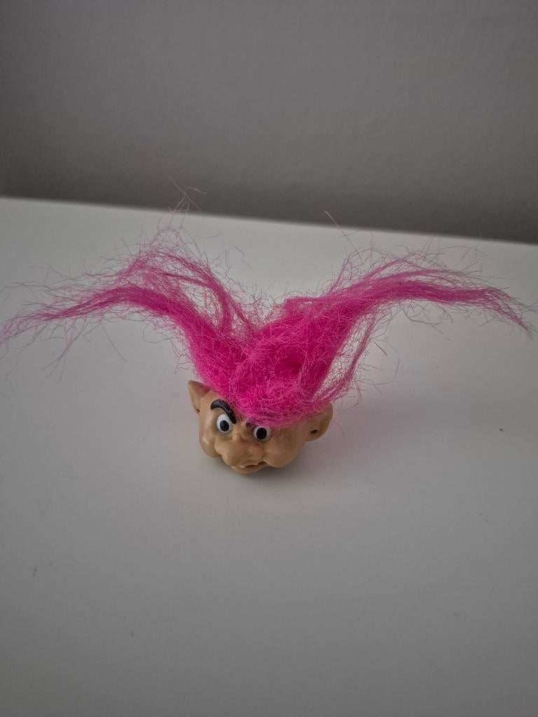 Vintage troll mini popje voor op potlood, Ophalen of Verzenden