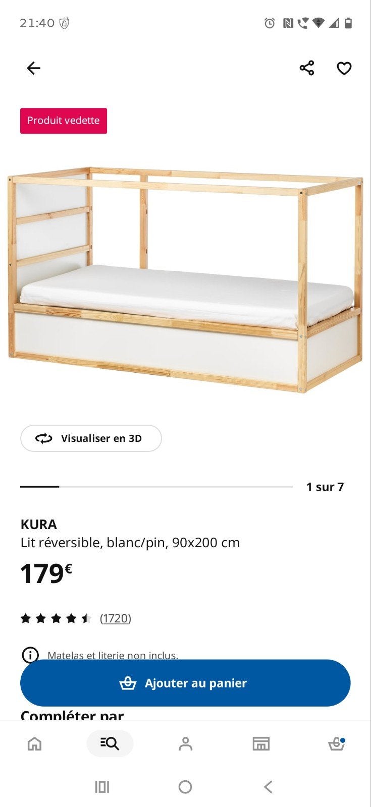 Lit réversible Ikea, Enlèvement, Utilisé