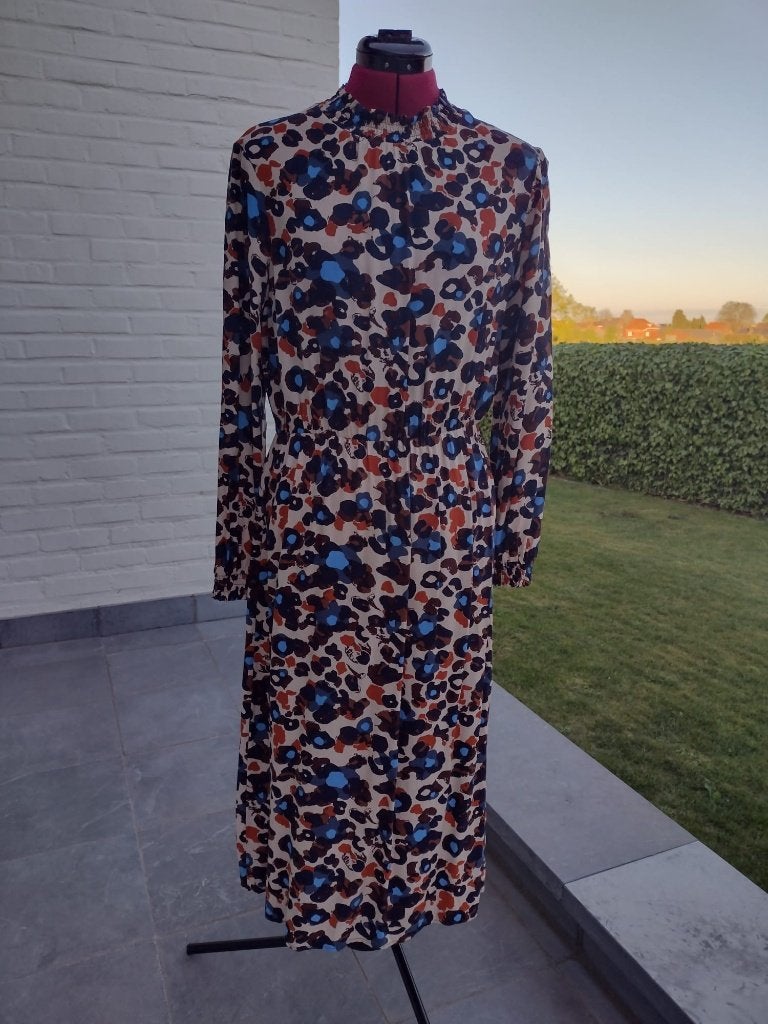 Robe midi imprimée Vila, 40 L, 100 % viscose, Taille 38/40 (M), Vila, Comme neuf, Multicolore