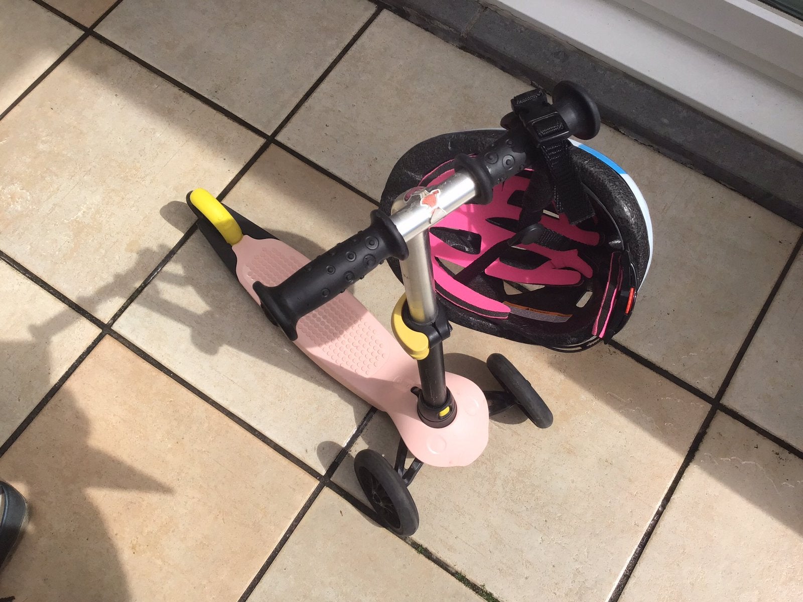 Kinderstep met helm, Fietsen en Brommers, Steps, Ophalen, Gebruikt, Gewone step