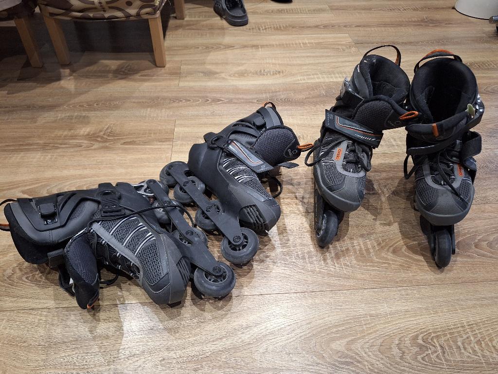 Paire de rollers Oxelo Diabolo 5 – TB état - lot 40 & 44, Sport en Fitness, Skeelers, Kinderen, Zo goed als nieuw, Inline skates 4 wielen