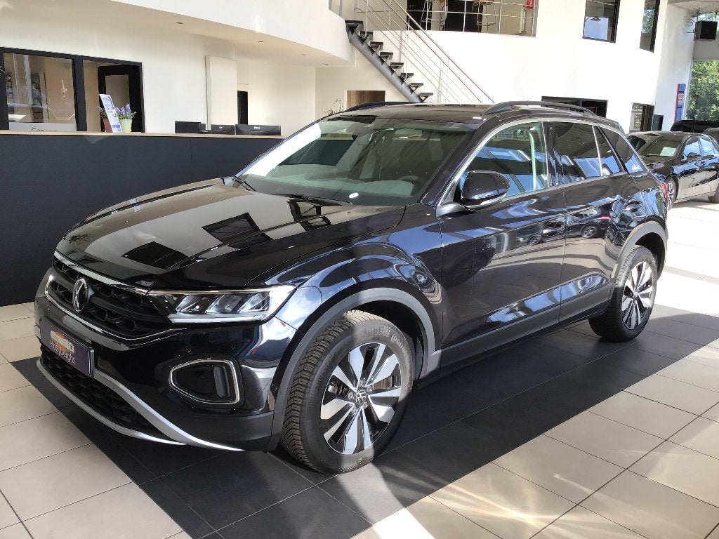 Volkswagen T-Roc 1.0 Goal BJ10/2026 16301KM NAVI AIRCO SOS, Auto's, Volkswagen, Voorwielaandrijving, Euro 6, Leder en Stof, Zwart