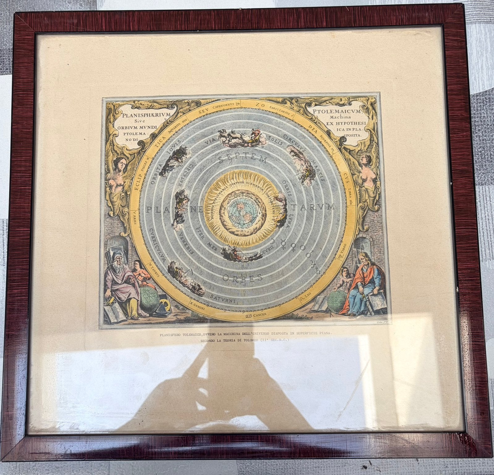 Reproduction encadrée le planosphere de Ptolomee, Enlèvement ou Envoi