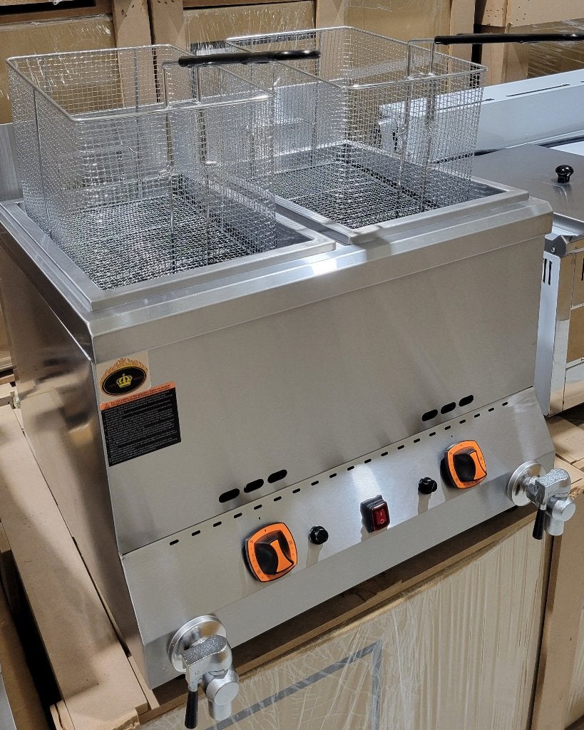 Friteuse Gaz 2x14L Neuve Garantie, Enlèvement, Neuf, dans son emballage, Cuisinière, Friteuse et Grils