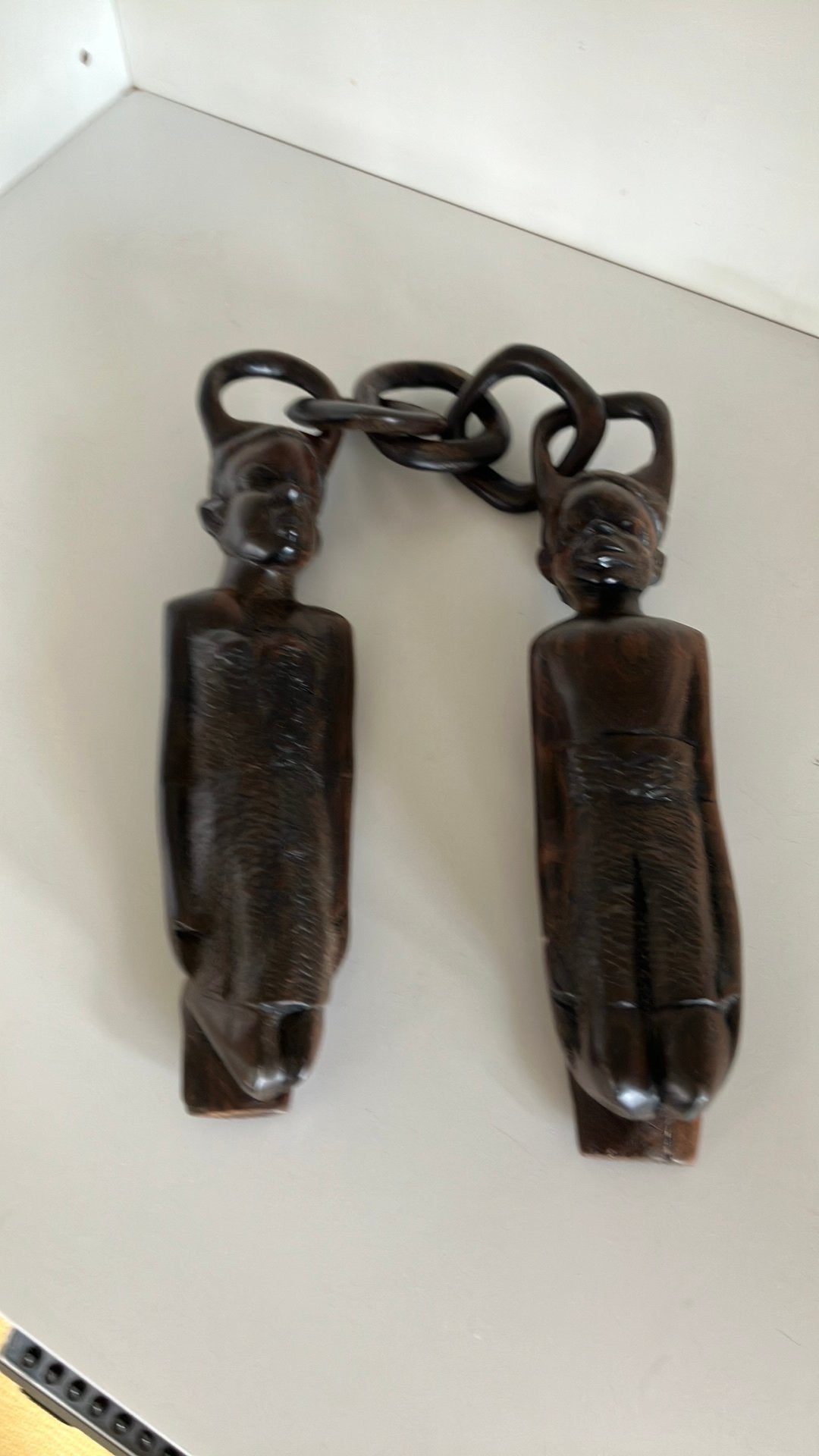 Handgemaakt hout trouw beeldjes Wedding chain, Buste, Ophalen of Verzenden, Handgemaakt, Hout