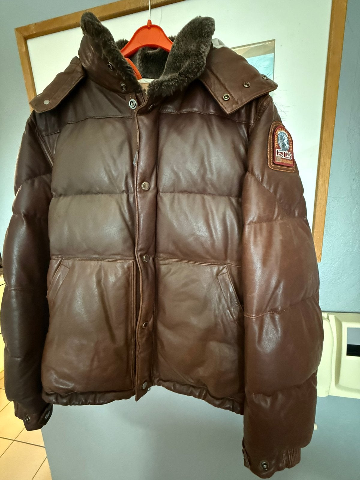 Parajumpers leren jas xl, Ophalen of Verzenden, Zo goed als nieuw