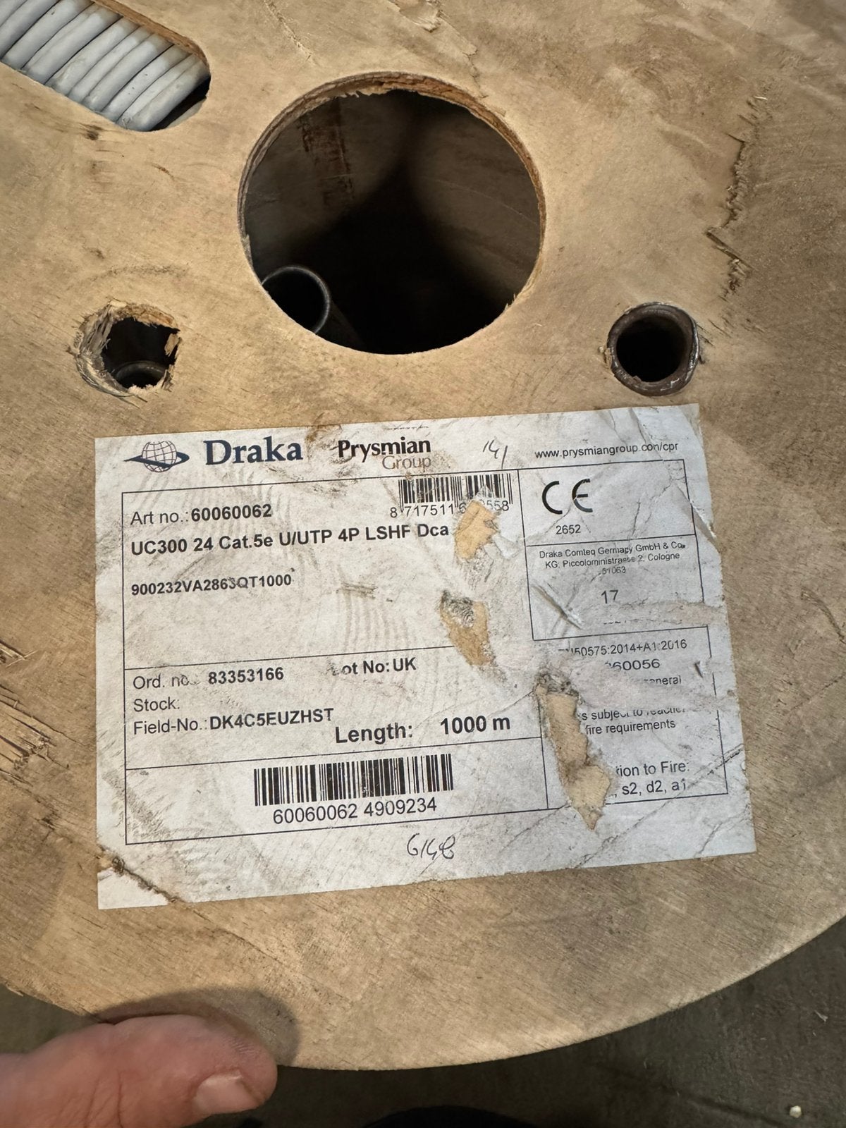 Lot kabels 0.23 per lopende meter, Enlèvement
