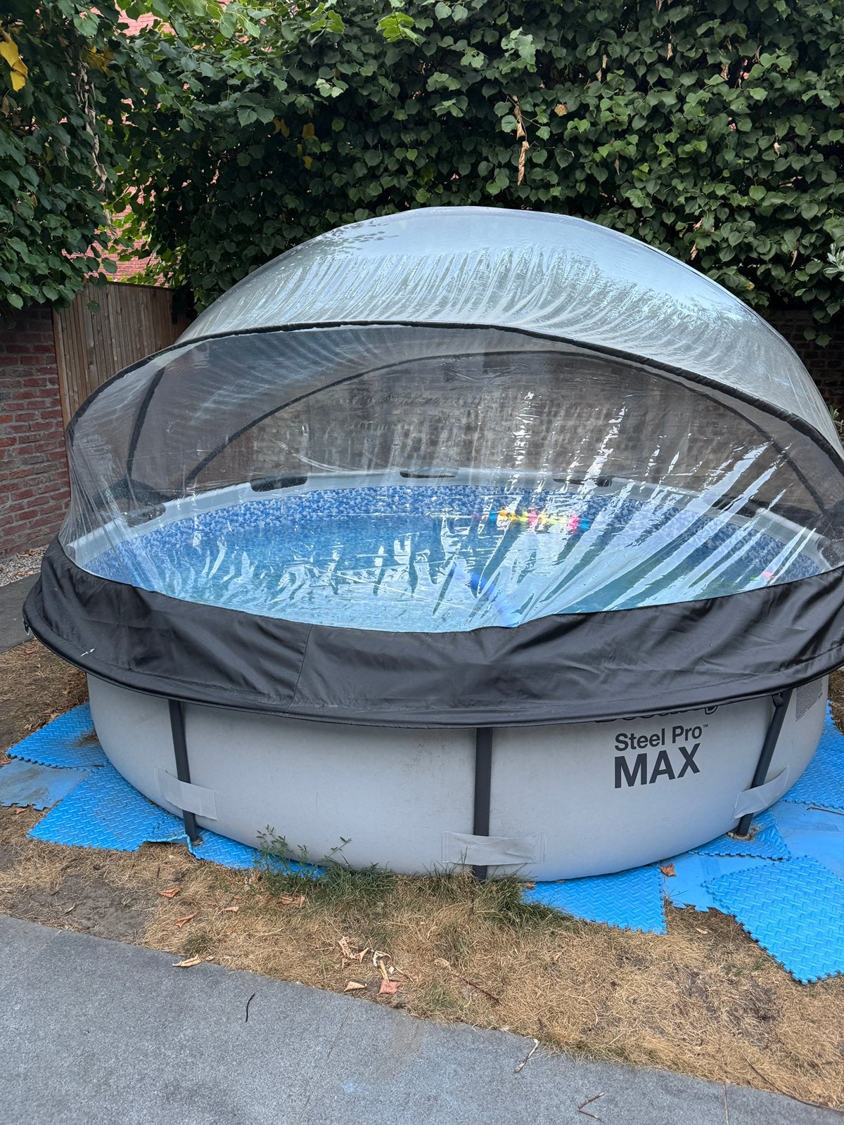 Volledig zwembad 3,05m met koepel en zandfilter, Tuin en Terras, Ophalen, 200 tot 300 cm, 80 tot 120 cm, Rond