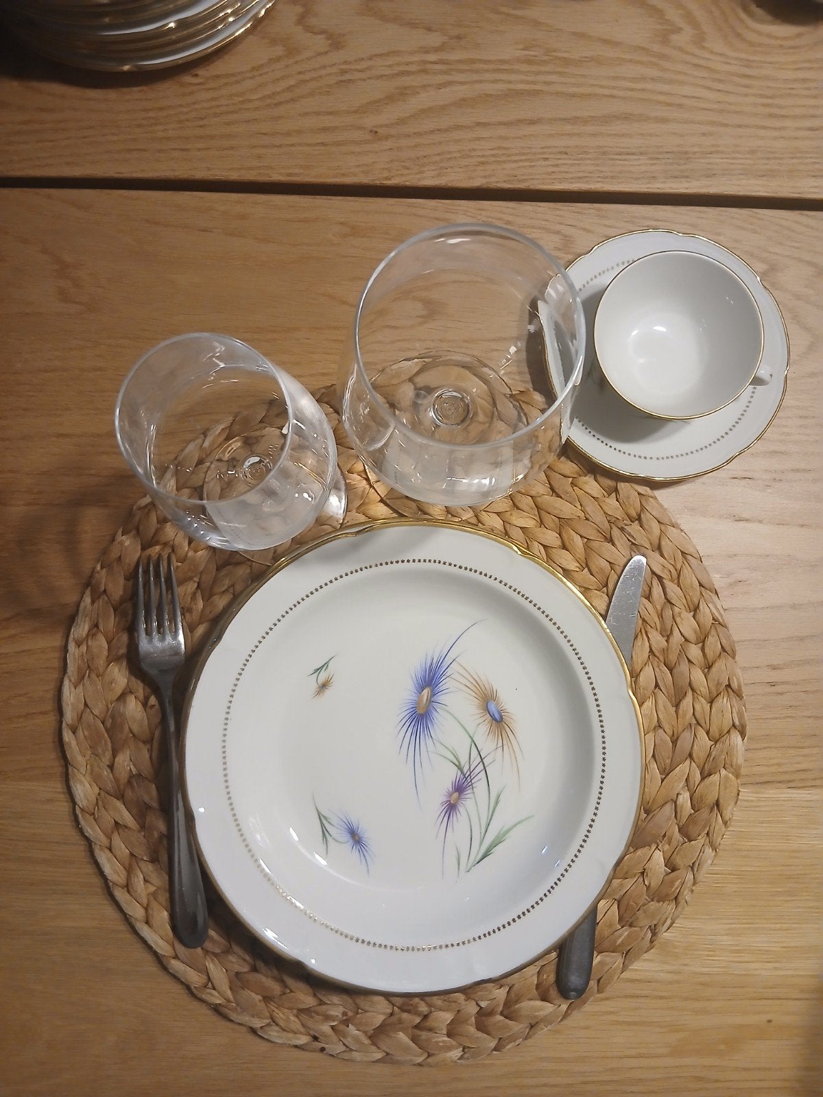 Service à vaisselle ancien,10 personnes. Porcelaine., Antiquités & Art, Enlèvement
