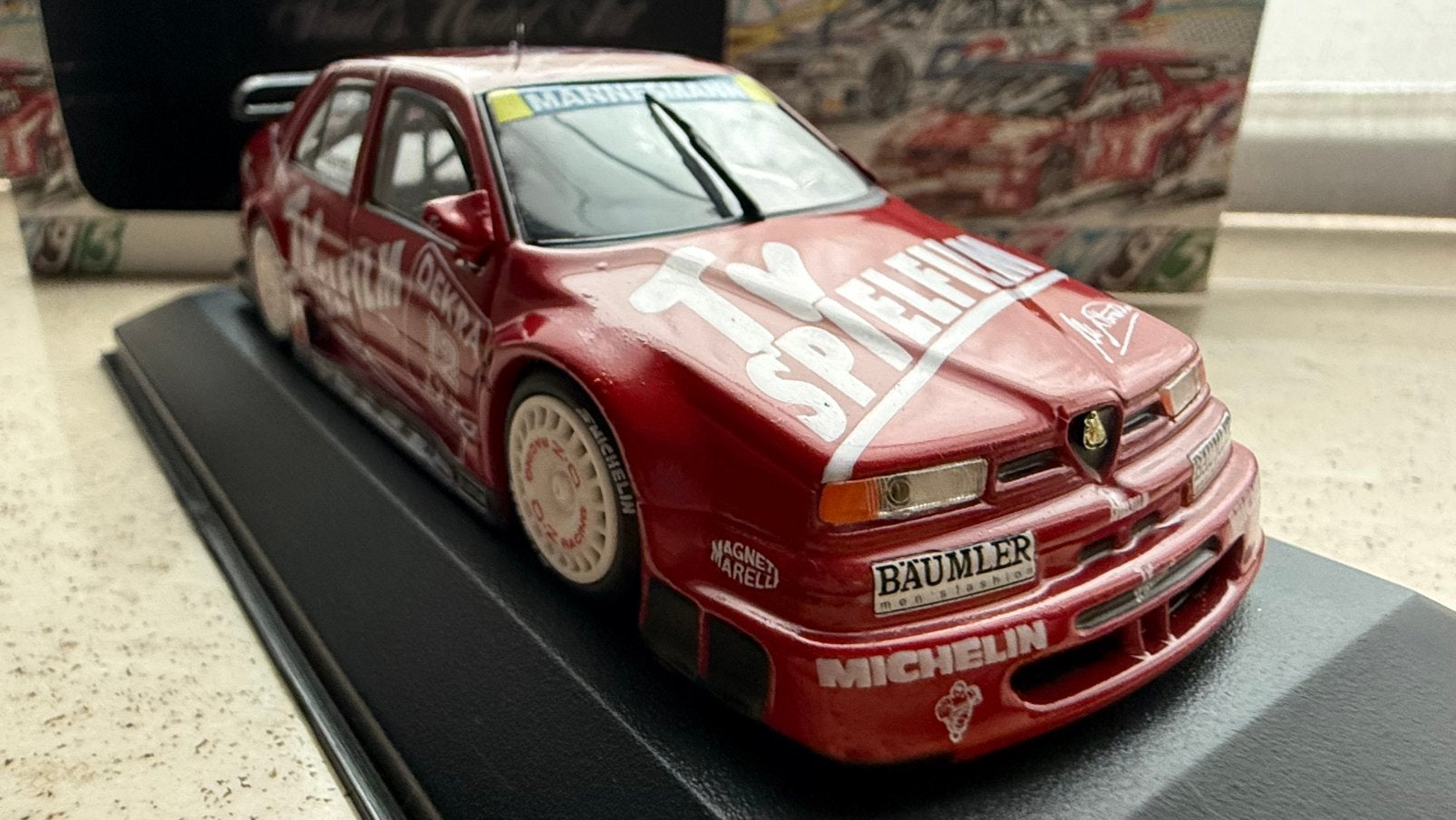 Alfa Romeo 155 DTM 1995 Alboreto, Ophalen of Verzenden, Zo goed als nieuw, Auto, MiniChamps