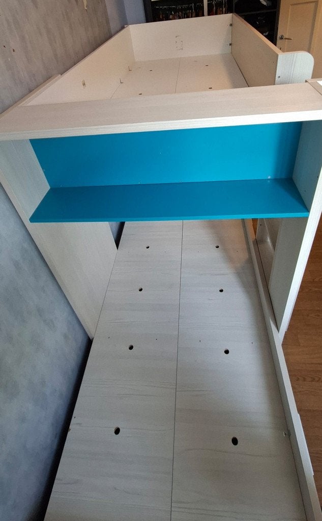 lit superposé, lit mezzanine, Ophalen, Tweepersoons, Zo goed als nieuw, 200 cm