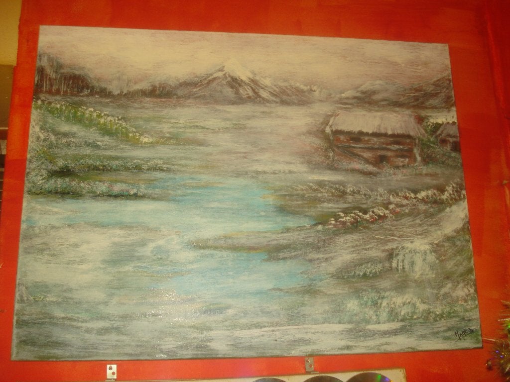 peinture  originale  fait  par  le  peintre  marcday, Antiquités & Art, Enlèvement ou Envoi