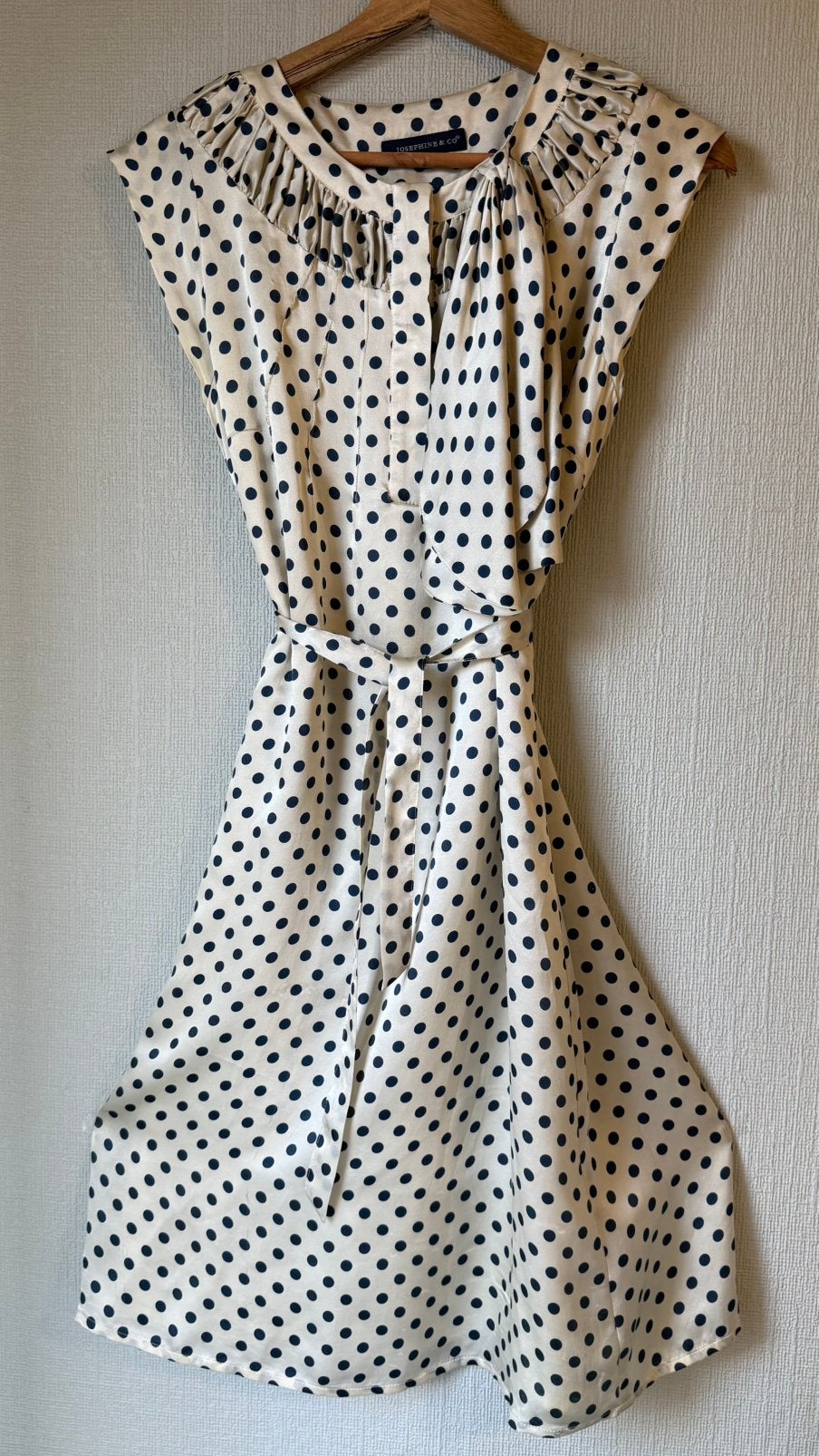 Josephine & Co 100% Silk Polka Dot Dress - Size 36 (S), Meerkleurig, Ophalen of Verzenden, Zo goed als nieuw, Knielengte