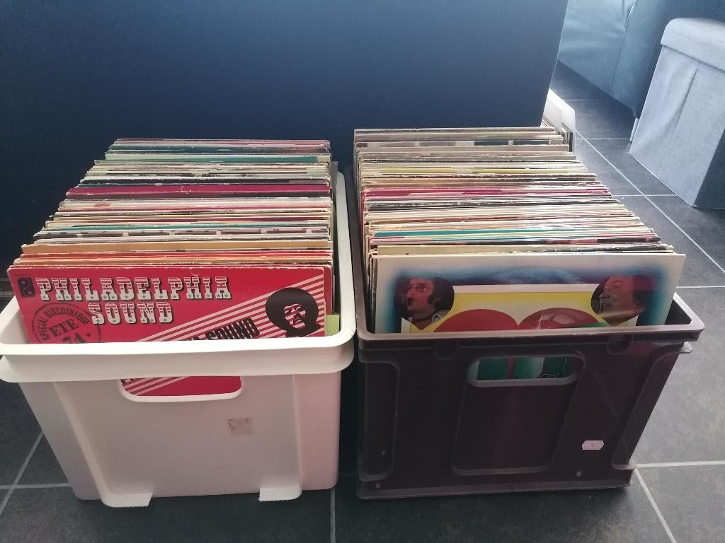 Lot 200 stuks Lp's en 12", Cd's en Dvd's, Vinyl | Rock, Gebruikt, Poprock, 1980 - 1989, Ophalen