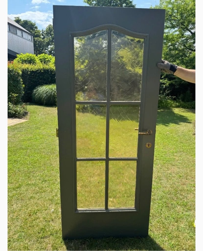 Binnendeur met glaswerk, Porte intérieure, Verre, Enlèvement, 200 à 215 cm
