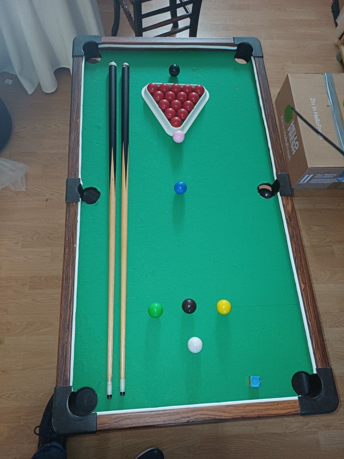 kinder snookertafel, Ophalen, Snookertafel