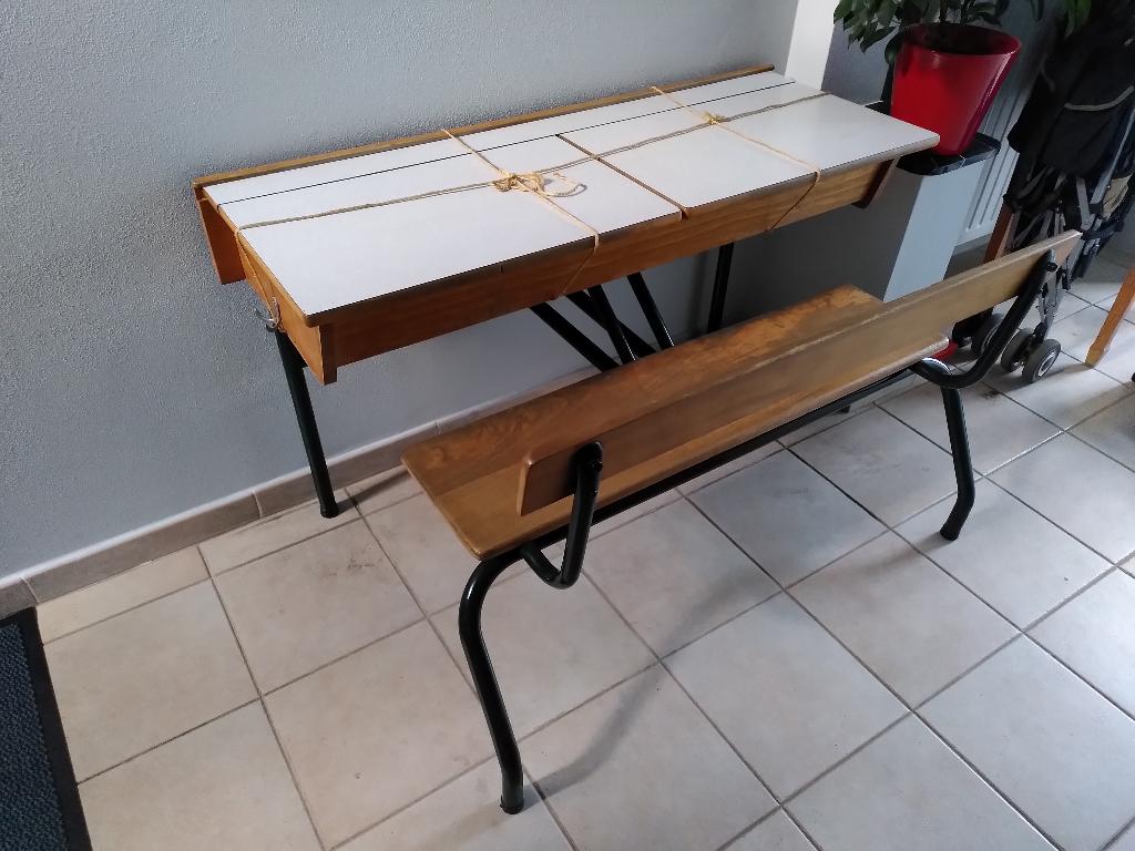 Oude schoolbank, Antiek en Kunst, Ophalen