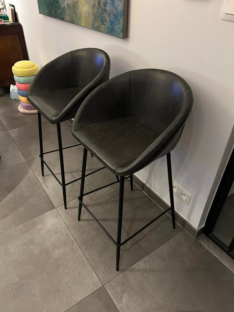 Barstoelen, Ophalen, Gebruikt, Twee, Zwart