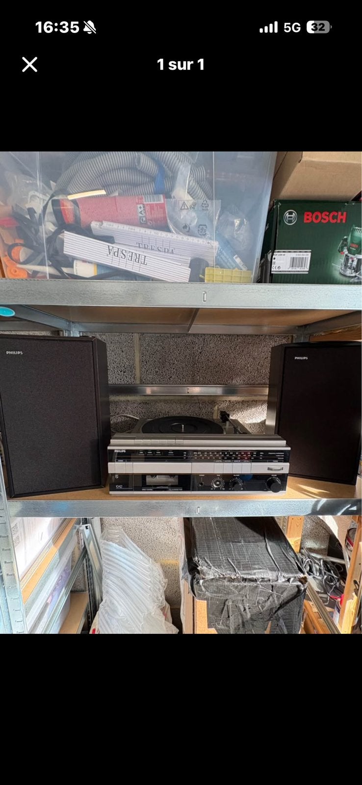 Tourne disques Philips 1042 made in belgium, Audio, Tv en Foto, Platenspelers, Ophalen of Verzenden, Zo goed als nieuw, Philips