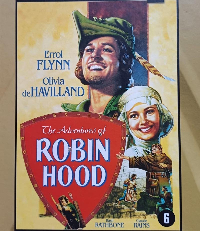 dvd THE ADVENTURES OF ROBIN HOOD  ERROL FLYN, Cd's en Dvd's, Ophalen of Verzenden, Zo goed als nieuw