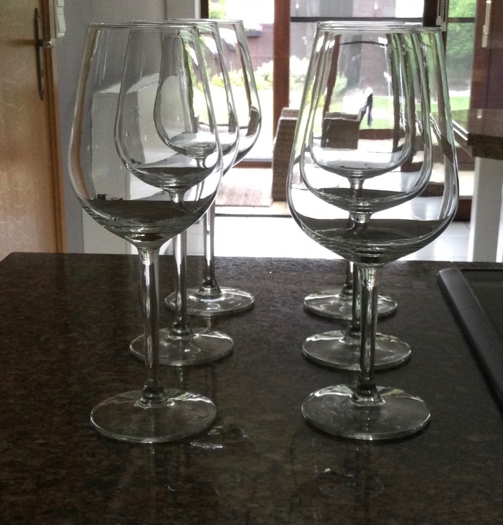 6 wijnglazen, Collections, Verres & Petits Verres, Enlèvement, Comme neuf, Autres types