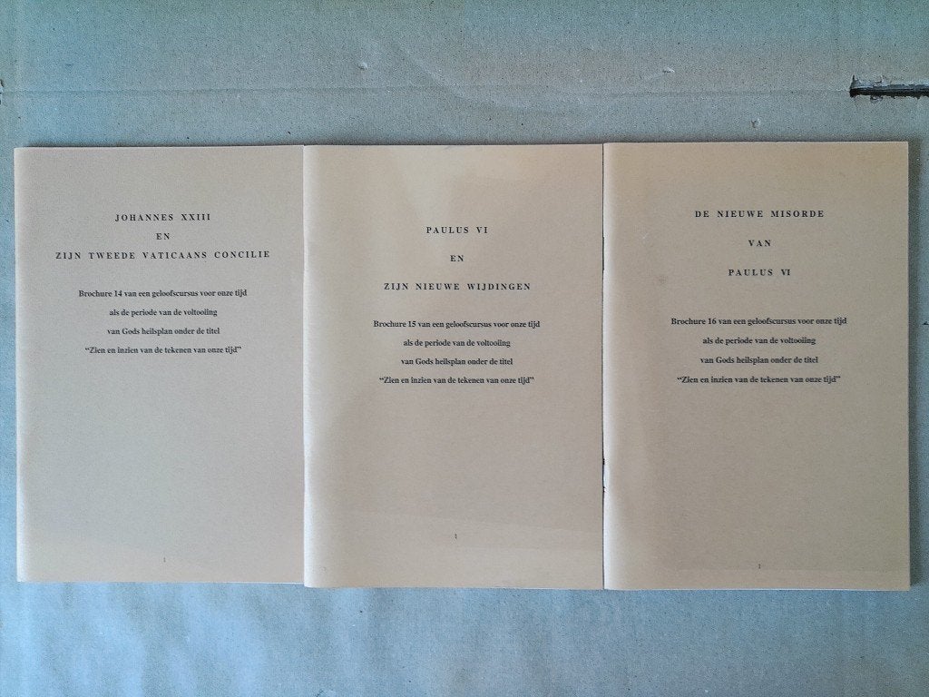 J. W. de Lange Geloofscursus 2009 Brochure 14 á 16, Livres, Christianisme | Catholique, Enlèvement ou Envoi, J. W. de Lange, Comme neuf