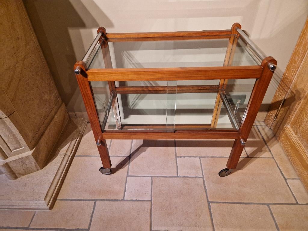 Art Deco chromen serveerwagen, jaren 1930, Ophalen of Verzenden