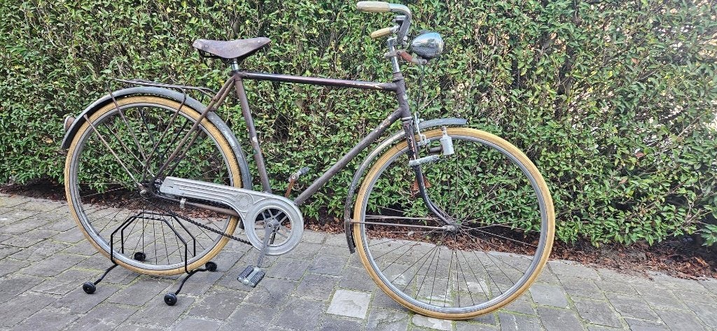 oldtimer herenfiets te koop, Ophalen, Gebruikt, Terugtraprem, Overige merken