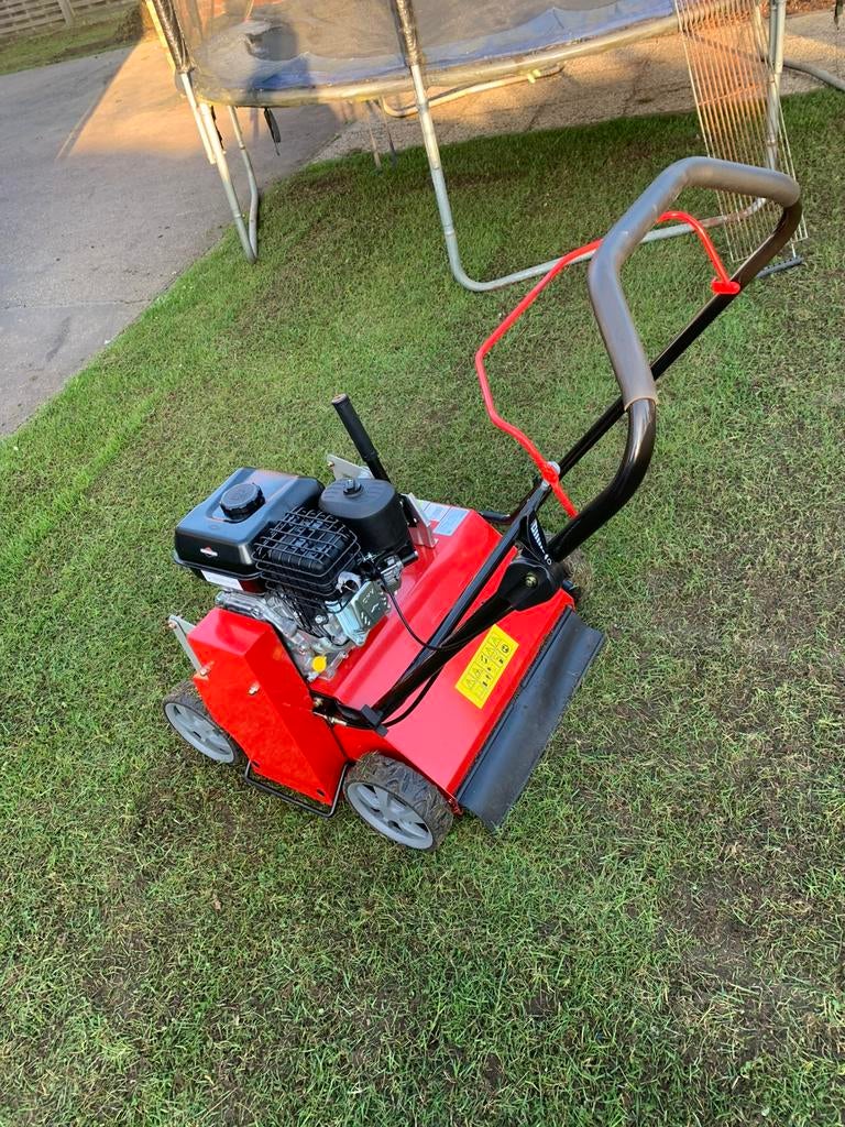 Te huur verticuteer machine benzine, Ophalen of Verzenden, Nieuw, 50 cm of meer