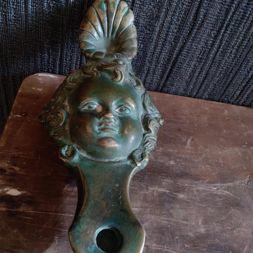 Antieke bronzen Romeinse olielamp. Zeldzaam, Antiek en Kunst, Ophalen of Verzenden, Brons