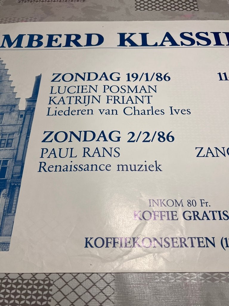 Vintage Poster Damberd Klassiek, Gebruikt, Deurposter of groter, Rechthoekig Liggend, Ophalen of Verzenden