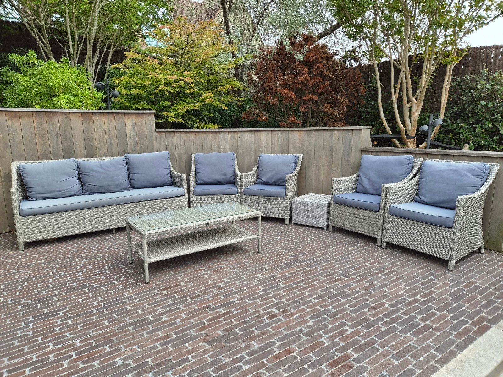 Loungeset tuin, Tuin en Terras, Tuinsets en Loungesets, Ophalen, Bijzettafel, Loungeset