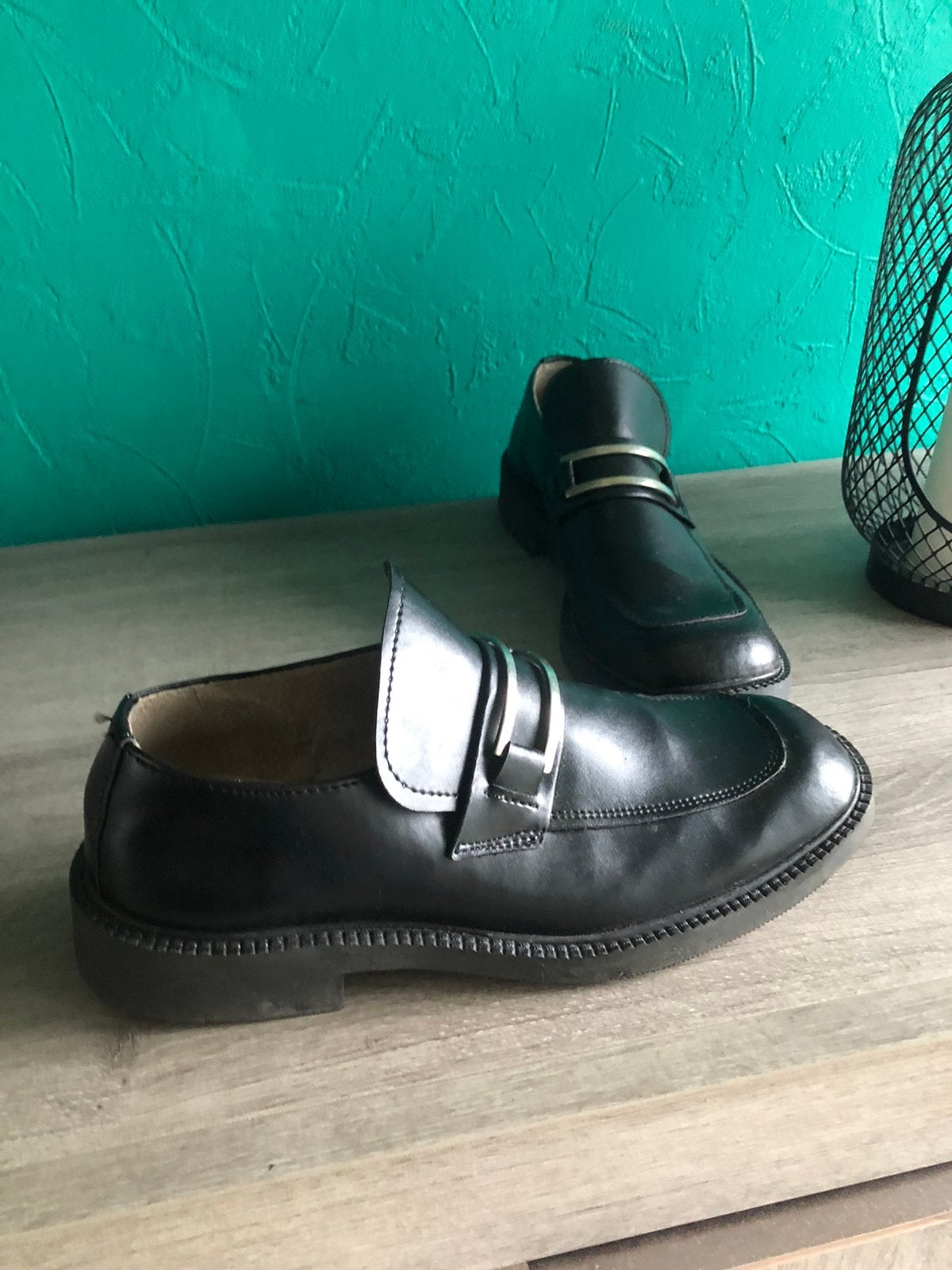 Zwarte herenschoenen maat 45, Kleding | Heren, Schoenen, Ophalen, Zo goed als nieuw, Zwart, Overige typen