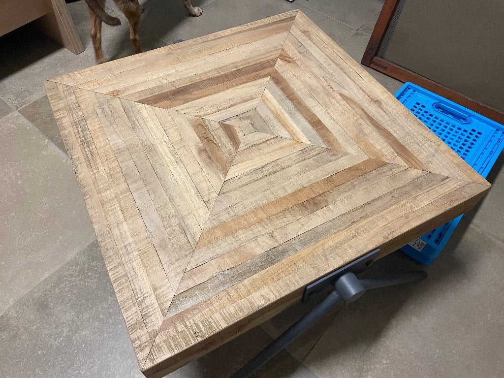 Salontafel, Huis en Inrichting, Tafels | Salontafels, Ophalen, 50 tot 100 cm, Landelijk, industrieel, Vierkant